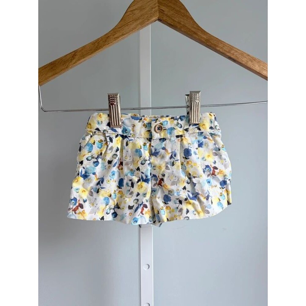 Zara baby girl pleated floral shorts 6-9 month